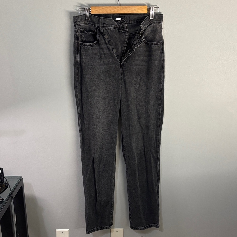 JBD cool sister label of Just Black denim jeans size 2 sz 26 black button-fly